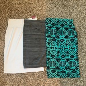 Cotton Pencil Skirt Trio